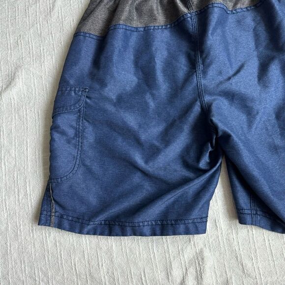 Speedo Mens Swim Trunks Blue Gray Shorts SZ M - Picture 7 of 14